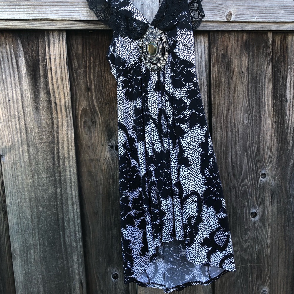 Black and white sexy dress